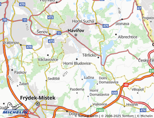 MICHELIN-Landkarte Horní Bludovice - ViaMichelin