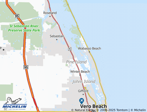 MICHELIN Wabasso map - ViaMichelin