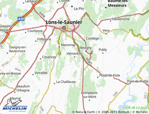 MICHELIN Vernantois map - ViaMichelin
