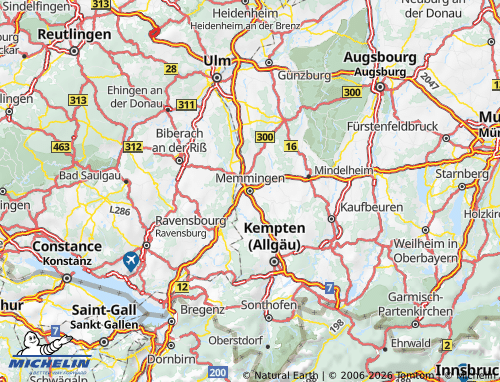 MICHELIN Memmingen map - ViaMichelin