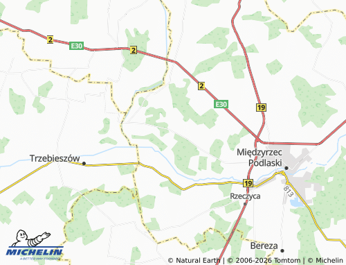 MICHELIN Pościsze map - ViaMichelin