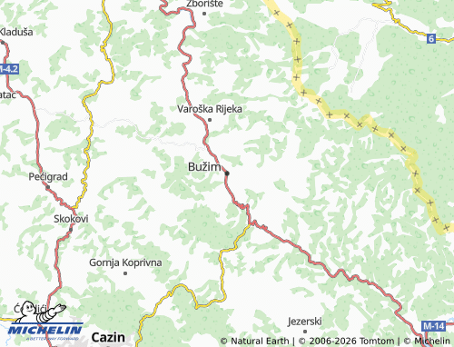 Mappa MICHELIN Bužim - ViaMichelin