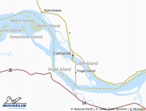 Carte MICHELIN Cathlamet - ViaMichelin