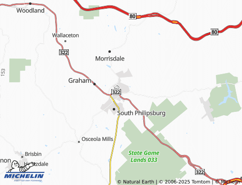 MICHELIN-Landkarte North Philipsburg - ViaMichelin