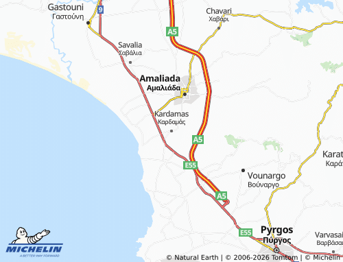 Carte MICHELIN Kardamas - ViaMichelin