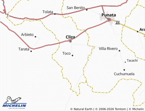 MICHELIN Toco map - ViaMichelin