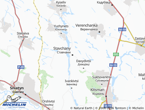 Mappa MICHELIN Stavchany - ViaMichelin