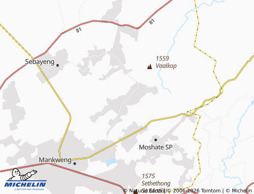 MICHELIN-Landkarte Makgwareng - ViaMichelin
