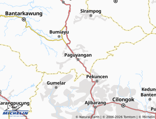 MICHELIN Paguyangan map - ViaMichelin