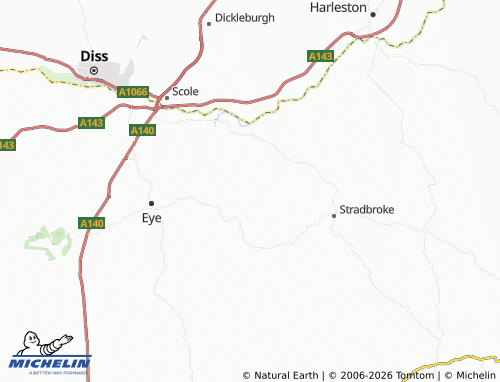 Carte MICHELIN Denham - ViaMichelin
