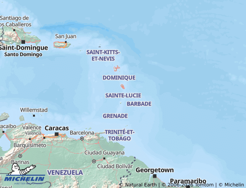 Carte MICHELIN Sainte-Lucie - ViaMichelin
