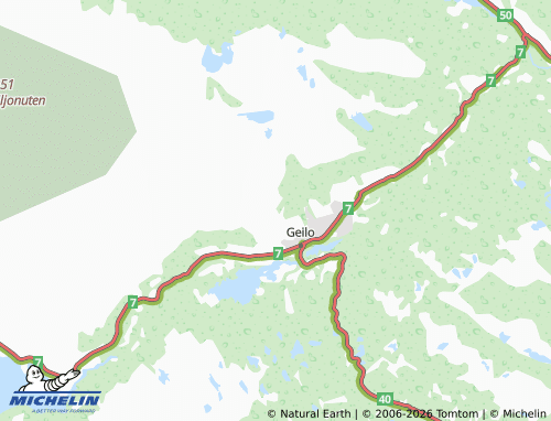 MICHELIN Vesleåne map - ViaMichelin