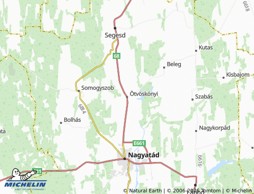 MICHELIN Ötvöskónyi map - ViaMichelin
