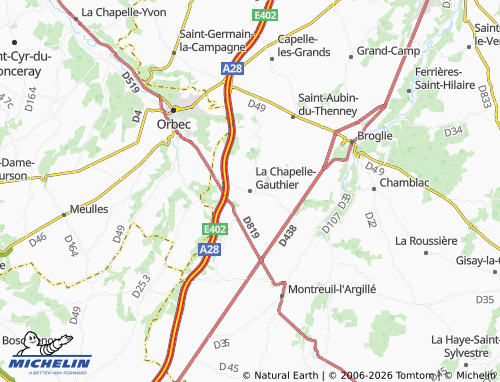 MICHELIN La Chapelle-Gauthier map - ViaMichelin