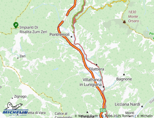 MICHELIN-Landkarte Teglia - ViaMichelin