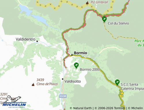 MICHELIN Bormio map - ViaMichelin