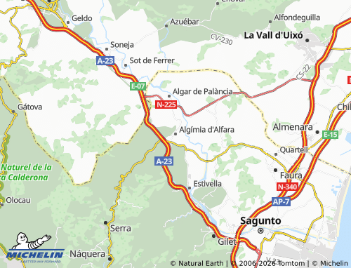 Carte MICHELIN Algímia d'Alfara - ViaMichelin