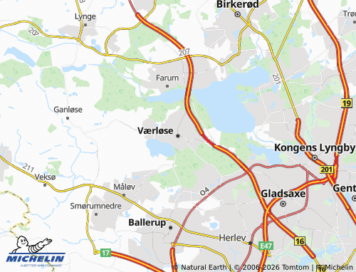 Mapa MICHELIN Værløse - ViaMichelin