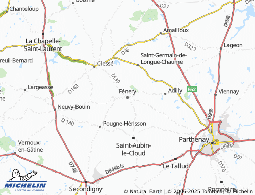 MICHELIN Fénery map - ViaMichelin