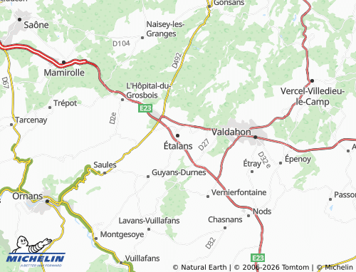 Mappa MICHELIN Étalans - ViaMichelin