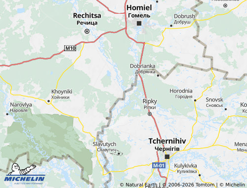 MICHELIN Loyevskiy rayon map - ViaMichelin