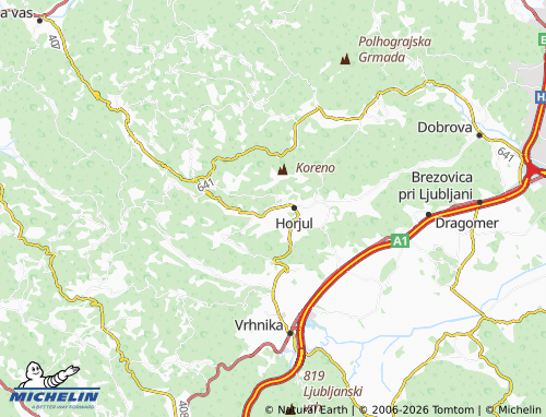 MICHELIN Ljubgojna map - ViaMichelin