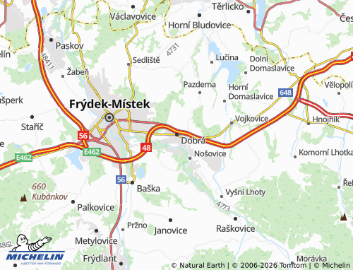Mappa MICHELIN Dobrá - ViaMichelin