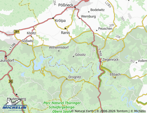 Mappa MICHELIN Gössitz - ViaMichelin