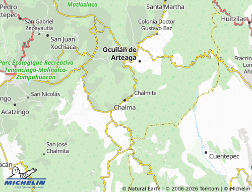 Mapa MICHELIN Las Guitarras, Malinalco - ViaMichelin