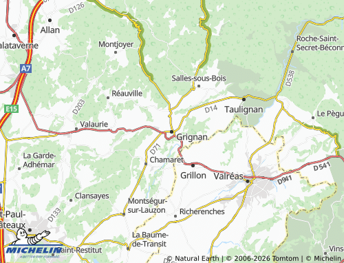 MICHELIN-Landkarte Grignan - ViaMichelin