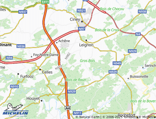 Kaart MICHELIN Reux - ViaMichelin