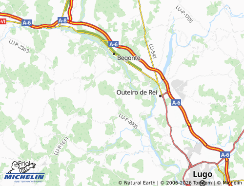 MICHELIN Francos (Santiago) map - ViaMichelin