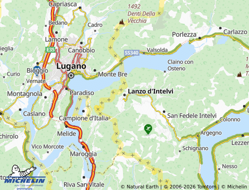 MICHELIN-Landkarte Lanzo d'Intelvi - ViaMichelin