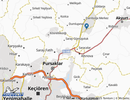 MICHELIN Saray Cumhuriyet map - ViaMichelin