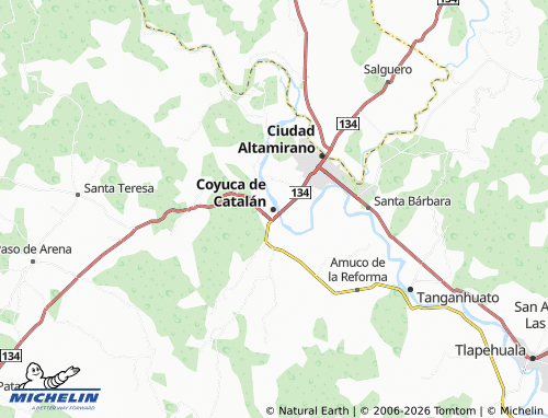 Kaart MICHELIN Coyuca de Catalán Centro - ViaMichelin