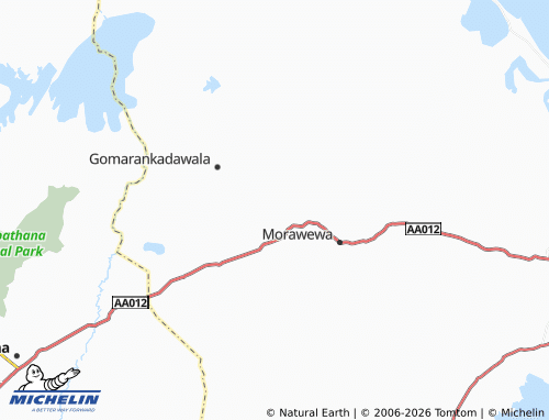 Mappa MICHELIN Mahadiulwewa Stage 2 - ViaMichelin