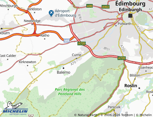 Carte MICHELIN Currie - ViaMichelin