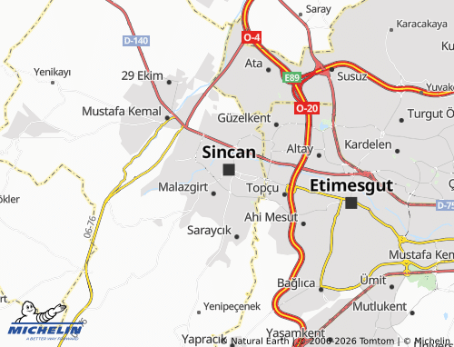 MICHELIN Tandoğan map - ViaMichelin