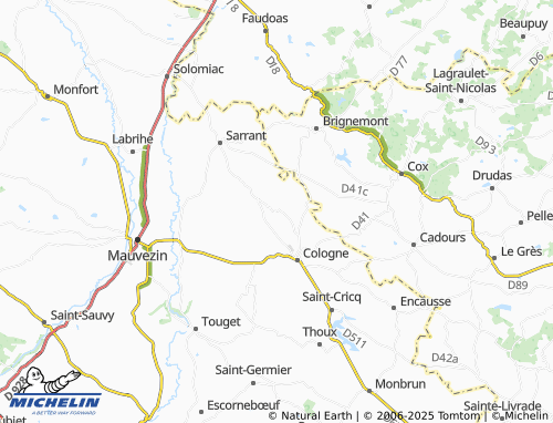 MICHELIN Sainte-Anne map - ViaMichelin