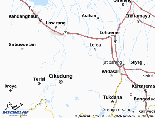 Carte MICHELIN Tempel Kulon - ViaMichelin