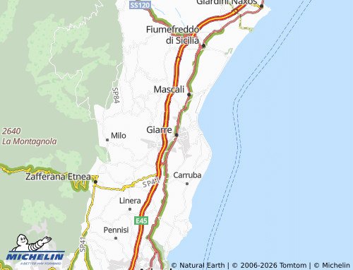 MICHELIN Giarre map - ViaMichelin