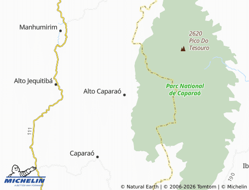 Mapa MICHELIN Alto Caparaó - ViaMichelin
