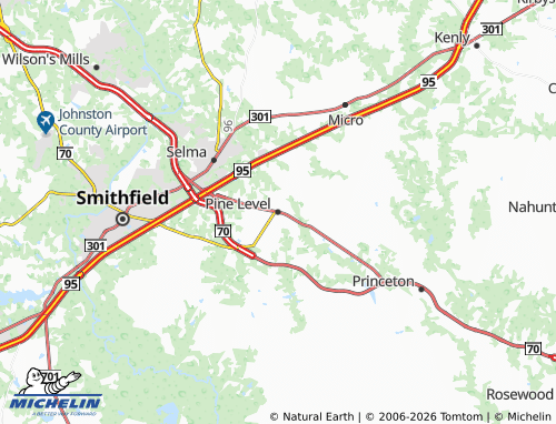 Mapa MICHELIN Pine Level - ViaMichelin