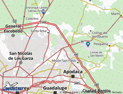 MICHELIN Centro de Apodaca map - ViaMichelin
