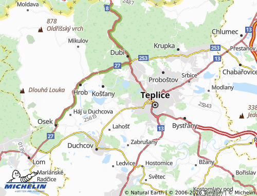Mappa MICHELIN Újezdeček - ViaMichelin