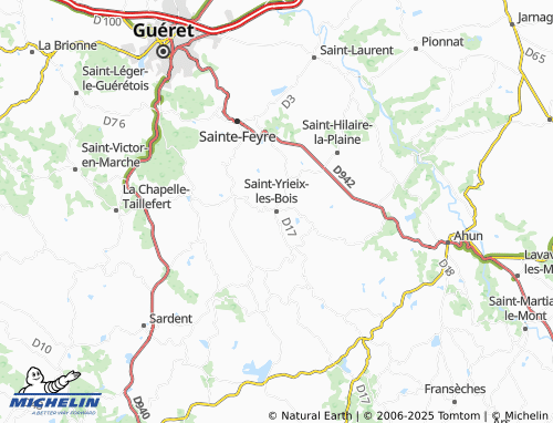 Mapa MICHELIN Saint-Yrieix-les-Bois - ViaMichelin