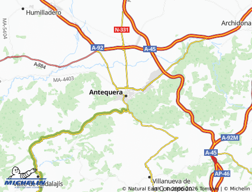 MICHELIN Antequera map - ViaMichelin