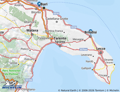 MICHELIN Taranto map - ViaMichelin
