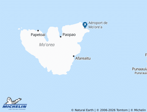MICHELIN Afareaitu map - ViaMichelin