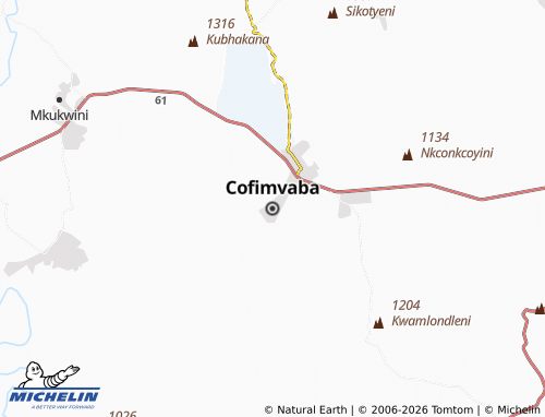 MICHELIN-Landkarte Cofimvaba - ViaMichelin
